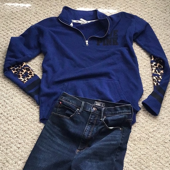 PINK Leopard Animal Accent Sweatshirt - Picture 7 of 10